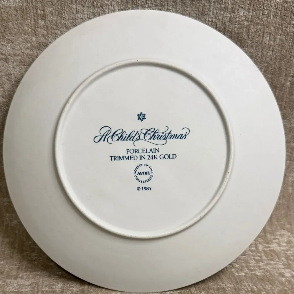 Avon Collectibles “ A Child’s Christmas “ Porcelain Plate 1985